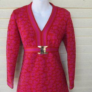 Vintage 1960's MOD Geometric Polyester Party Dress